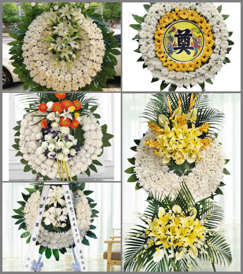 四川成都彭州市葛仙山镇山泉村花圈速递